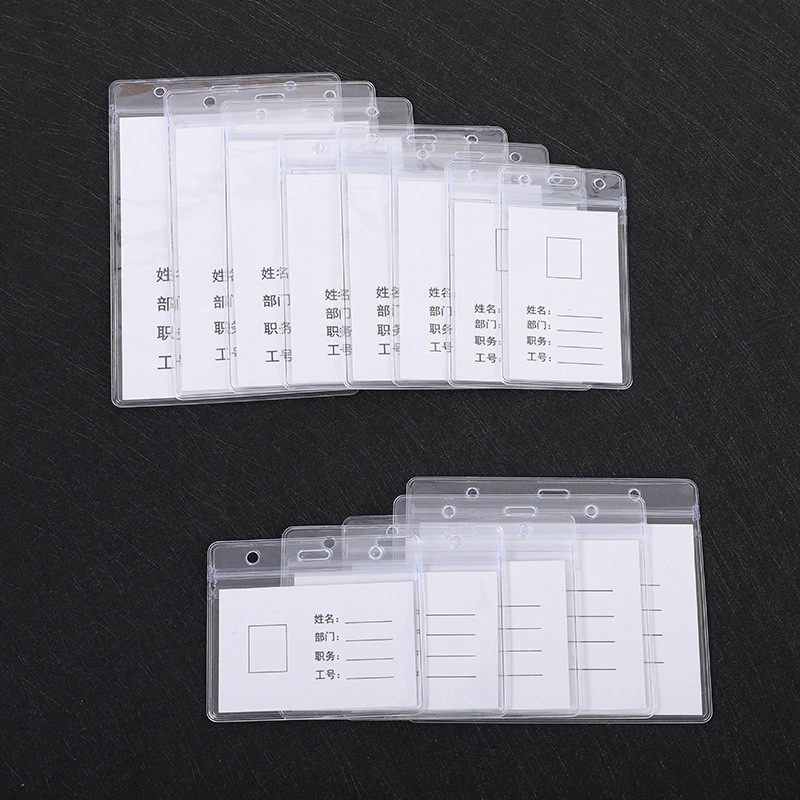 Custom High Quality Transparent Soft Plastic PVC Passport Holder Name Badge ID Card Holder
