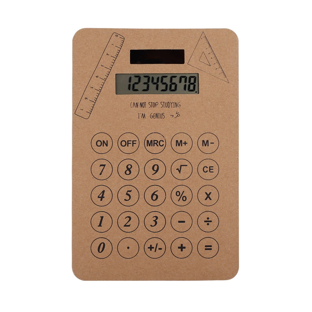 Mini Solar Calculator Creative Promotion Gift Kraft Paper Cover Mouse Pad