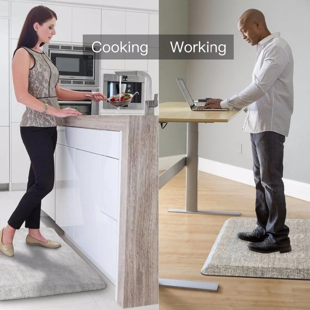 12mm PVC Anti-Fatigue Kitchen Mat / Office Mat for Standing Desk