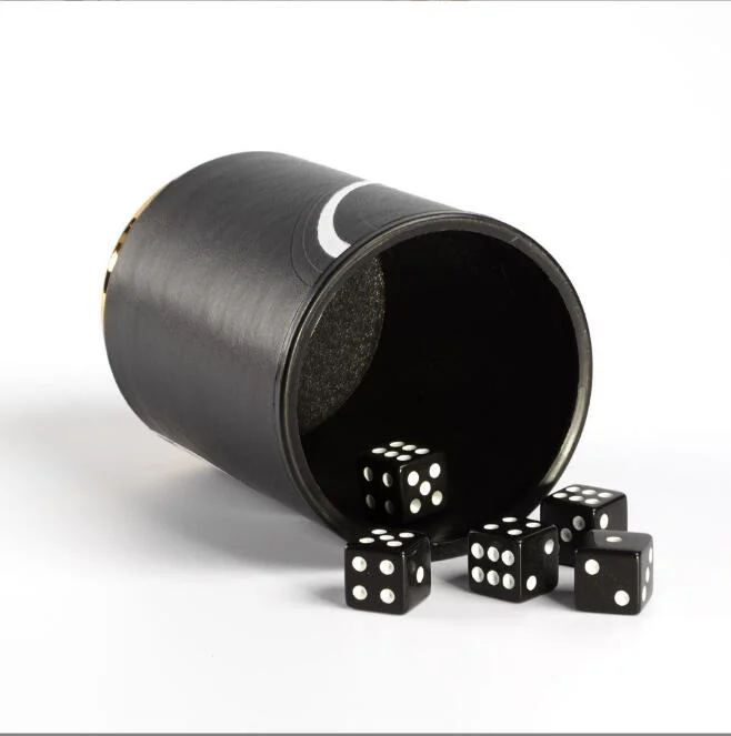 Wholesale Electroplating Cover Dice Cup Leather Dice Cup