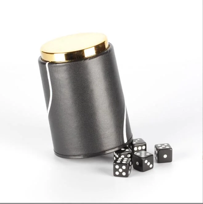 Wholesale Electroplating Cover Dice Cup Leather Dice Cup
