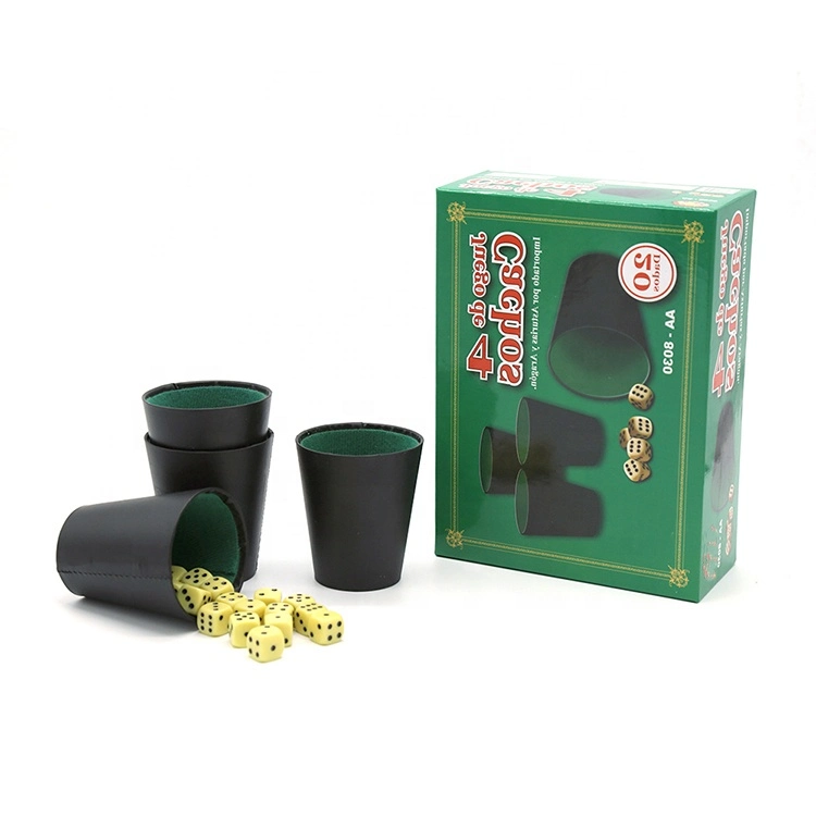 Tabletop Gambling Entertainment Liar′ S Yahtzee Dice Cup Game with 5 Dice and Scoring Note Book