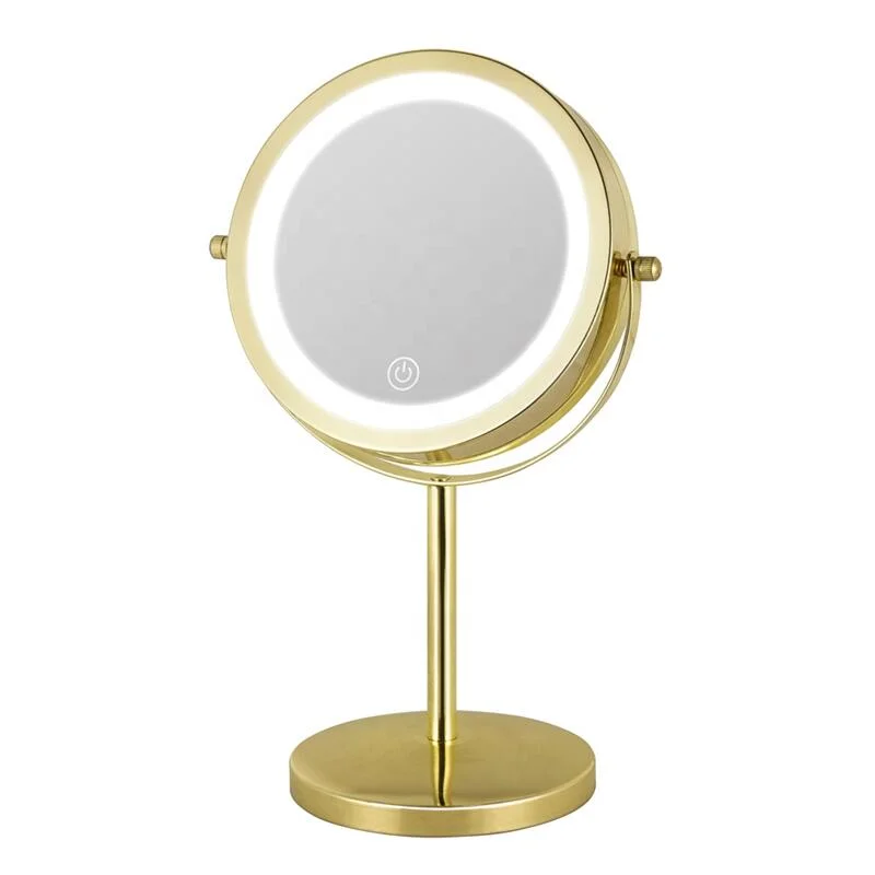 Manufacturer Makeup Dressing Table Double Sides Round LED Vanity Makeup Mirror