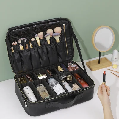 PU-Leder-Make-up-Tasche für Damen, Reise-Kosmetiktaschen und -etuis