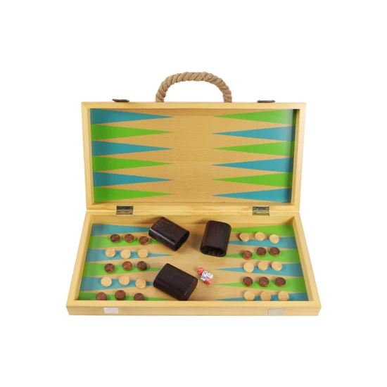 Farbige, personalisierte Reise-Backgammonrolle aus Wildleder im Großhandel