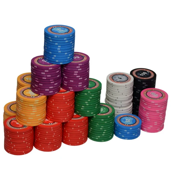 Hochwertige Pokerchips und Glücksspiel- und Domino-Set