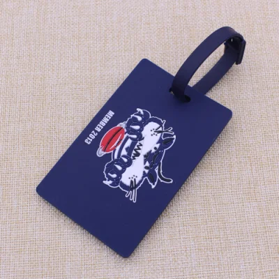 2015 Standard-Gepäckanhänger aus weichem PVC mit 2D-Logodruck