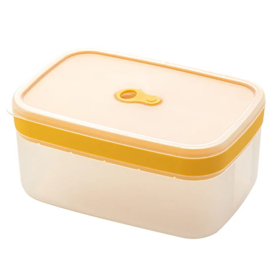 1065 Silikon-Eiswürfelform für Gefrierschrank mit Lebensmittelaufbewahrungsbox aus Kunststoff. Silikon-Eisform mit Deckel und Box